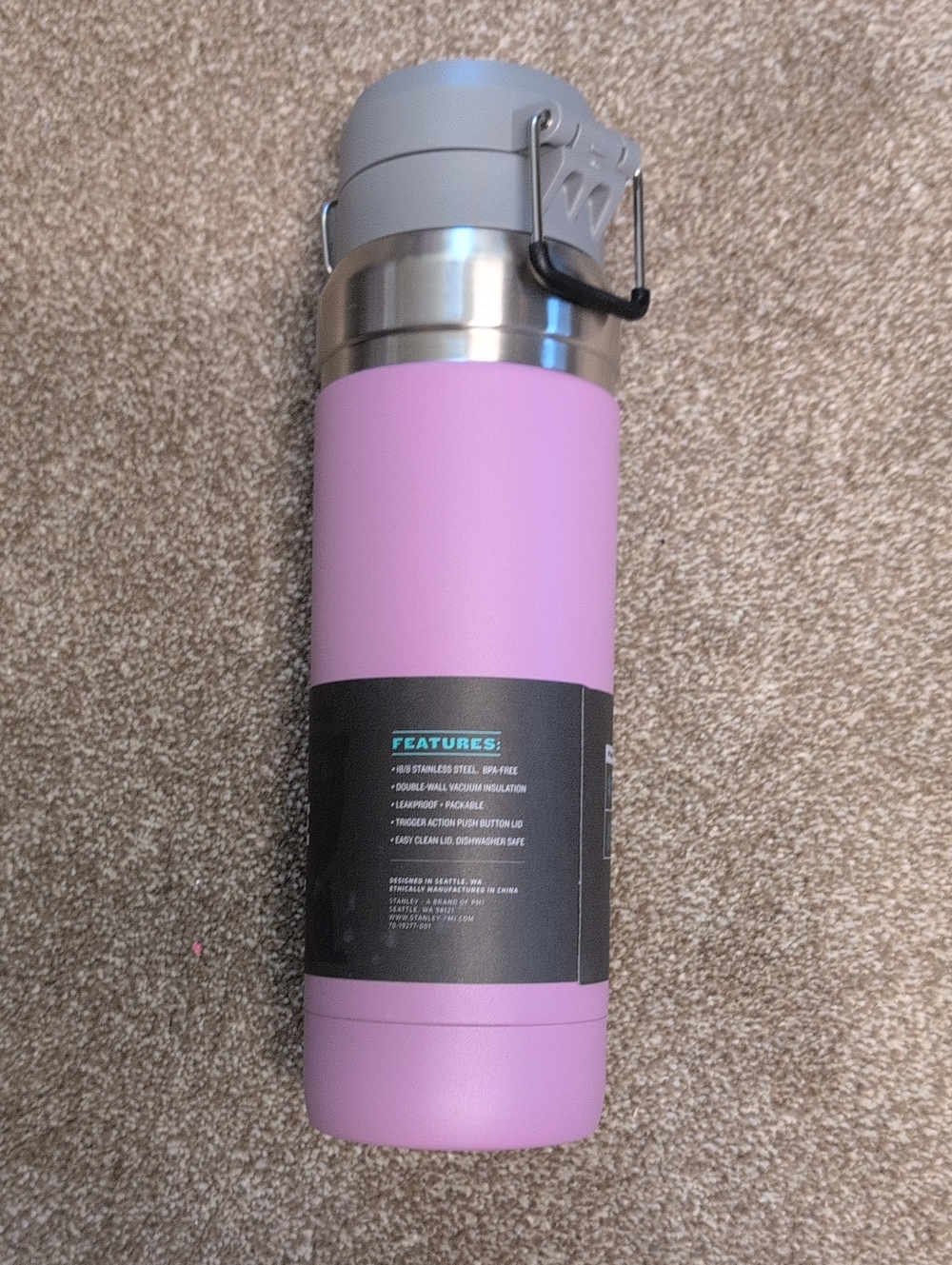 NWT Stanley Lavender Stainless Steel Water Bottle - Picture 5 of 12